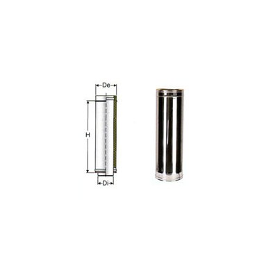 TUBO INOX 316 DOPPIA PARETE DA 80 MM 0.25 MT