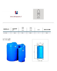SERBATOIO POLIETILENE VERTICALE CV 500 LITRI