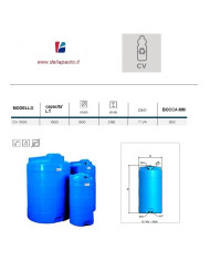 SERBATOIO POLIETILENE VERTICALE CV 1000 LITRI