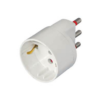 ADATTATORE BIANCO 10A X  SCHUKO