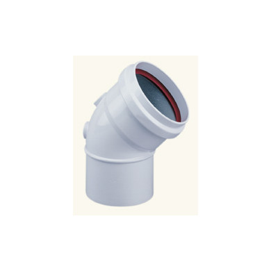 CURVA ALLUMINIO BIANCO DA 80  45Ø M F