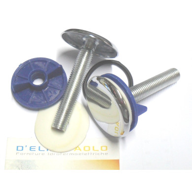 COPPIA TAPPI CROMATI PER LAVABO-BIDET PESANTI