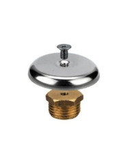 TAPPO OTTONE CON ROSETTA CROMATA E VITE M 1/2