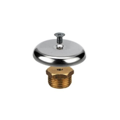 TAPPO OTTONE CON ROSETTA CROMATA E VITE M 1/2