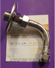 CURVETTA 90° CROMATA 1/2 M X 10 CON ROSETTA