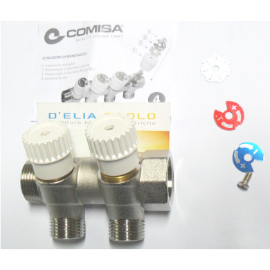 COLLETTORE 3/4 X 2 VIE CON VITONI DI CHIUSURA