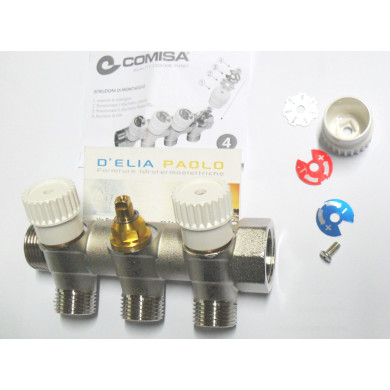 COLLETTORE 3/4 X 3 VIE CON VITONI DI CHIUSURA