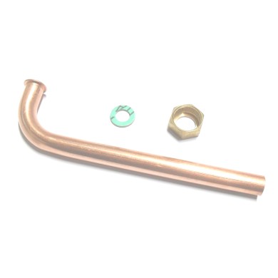 CURVA IN  RAME 3/4 X 18 CON DADO OTTONE