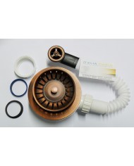 PILETTA LAVELLO CTP ROTONDO COPPER RAME ANTICATO