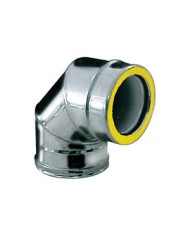 CURVA INOX 316 DOPPIA PARETE 90° DA 80 MM