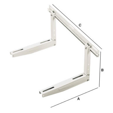 MENSOLA PER CLIMA 520 400 800 MM COMPLETA 160 KG