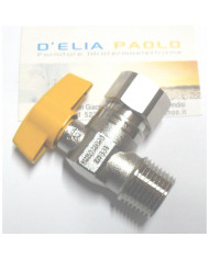 VALVOLA GAS ANGOLO M 1/2 CON GIRELLO F 1/2