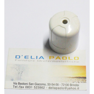 VOLANTINO + VITE PER VALVOLA RBM 1/2  3/8 BIANCO