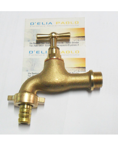 RUBINETTO PORTAGOMMA OTTONE 1/2 PESANTE