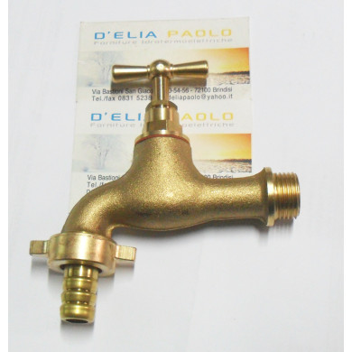 RUBINETTO PORTAGOMMA OTTONE 1/2 PESANTE