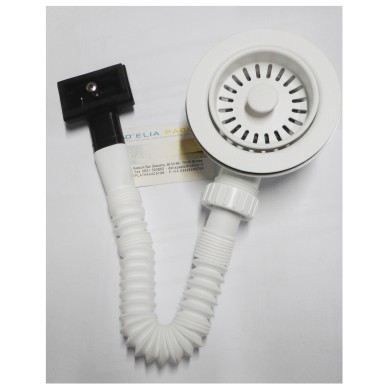 PILETTA LAVELLO BIANCO TROPPO PIENO RETTANG.