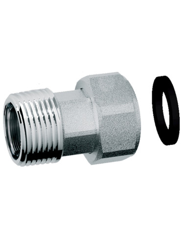 RACCORDO CROMATO 1/2 F X 1/2 M C/CALOTTA GIREVOLE