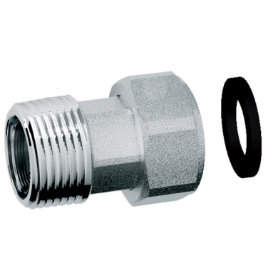 RACCORDO CROMATO 1/2 F X 1/2 M C/CALOTTA GIREVOLE