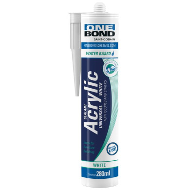 CARTUCCIA SILICONE VERNICIABILE ACRILICO BIANCO