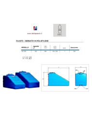 SERBATOIO POLIETILENE SOTTOSCALA SSC 300 LITRI
