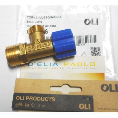 RUBINETTO DARRESTO 1/2X3/8 EVO DIAMANTE E OLI 74