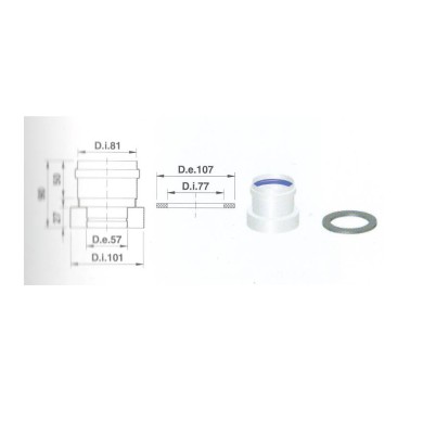 RACCORDO  SCAR./ASPIR. U.80F B PER SIMAT ARISTON