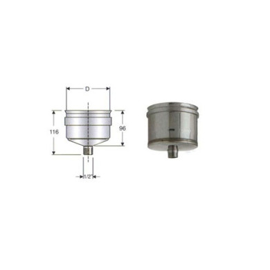 TAPPO CON SCARICO INOX 100
