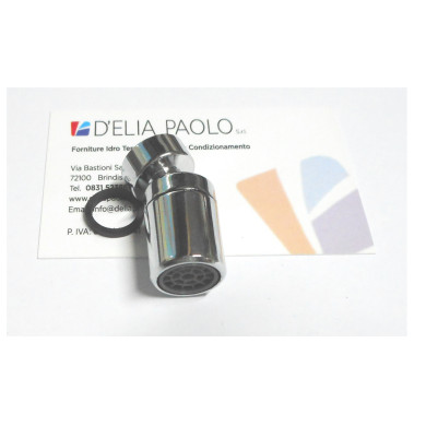 AERATORE CROMATO CON SNODO FEMMINA 16 X 1