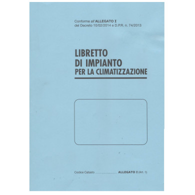 LIBRETTO IMPIANTO COMPLETO DI CLIMATIZZAZIONE