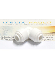 GOMITO DI UNIONE X TUBO DA  6 MMX6 MM 1/4 X 1/4