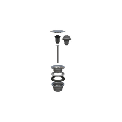 PILETTA CLIC CLAC CROMO TAPPO INOX BONOMINI