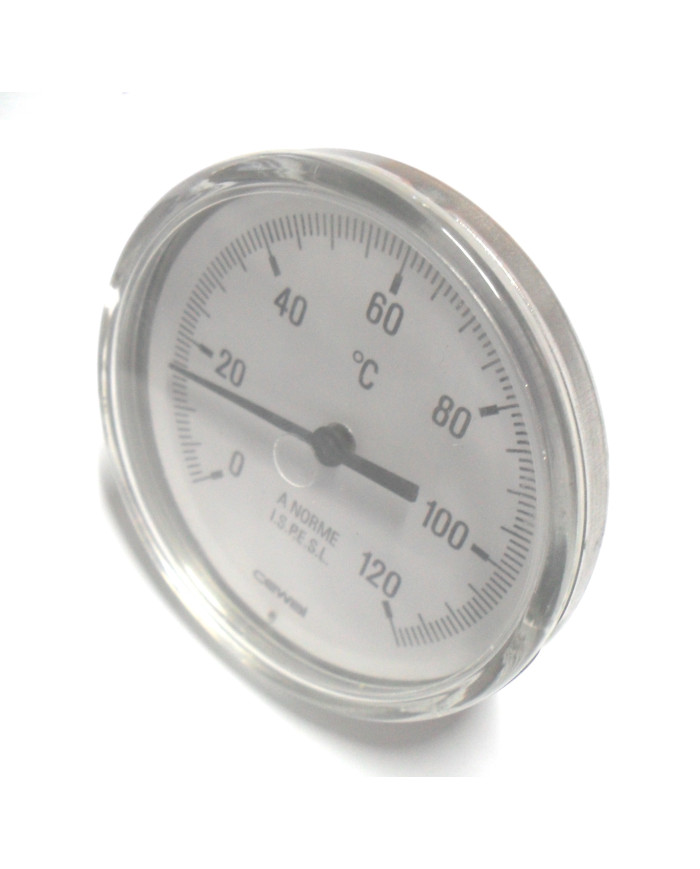 Termometro Capillare Per Caldaia 0-120°C - Diametro 45 Mm - Foto 5
