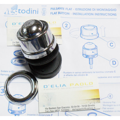 PULSANTE DI AZIONAMENTO CROMATO COMPL PER UNIBOX