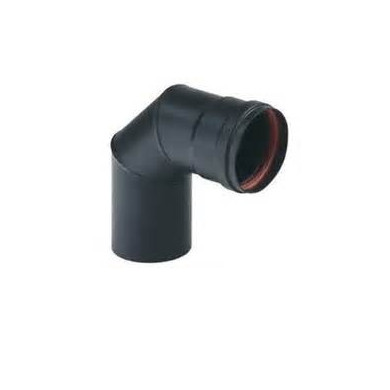 CURVA ACCIAIO SP.1.2 NERO OPACO 80 MM X 90°