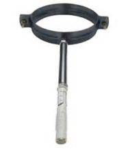 COLLARE ACCIAIO NERO OPACO 80 CON GAMBO CM 20