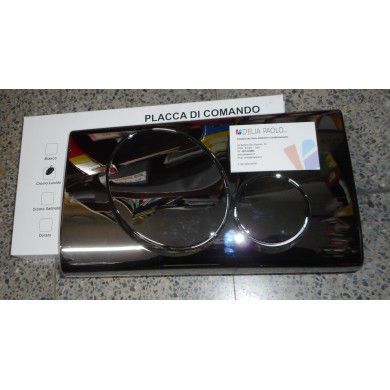 PLACCA NOVA 2 TASTI  CROMATA  ECOWAVE NUPIGECO
