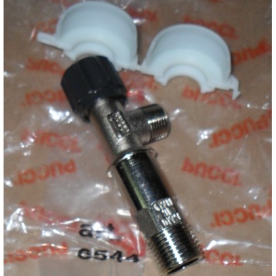 RUBINETTO OTTONE 1/2 CON SUPPORTO POLIETILENE