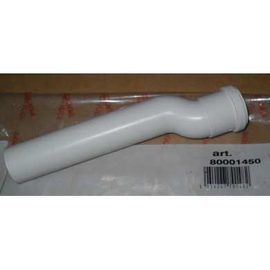 CANOTTO PROLUNGATO ECCENTRICO 24 CM BIANCO D 40 MM