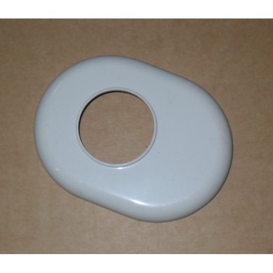 ROSONE OVALE BIANCO CON FORO DA  40 MM