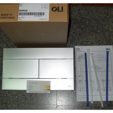 PLACCA OLI 74 MODELLO SLIM CROMO SATINATO