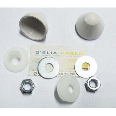 KIT DADI CON CAPPUCCIO BIANCO PER SOSPESI