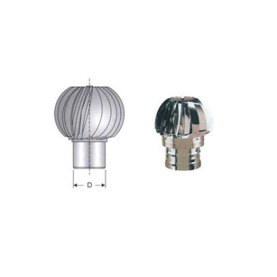 CAPPELLO EOLICO GIREVOLE INOX 180