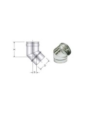 CURVA INOX 45° DA 220