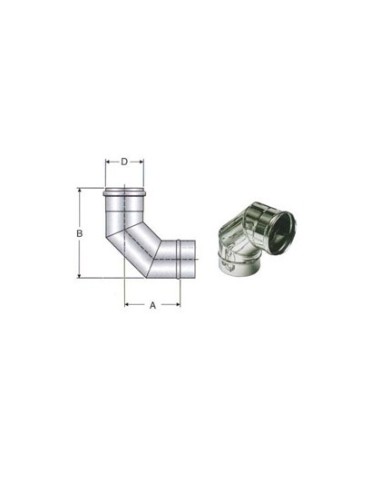CURVA INOX 90° DA 220