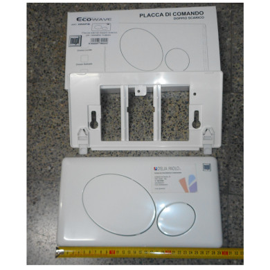 PLACCA BIANCA 2 PULSANTI ECOWAVE NUPIGECO