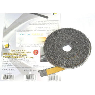 GUARNIZIONE TENUTA ADESIVA DA 15 MM STUFA PELLET