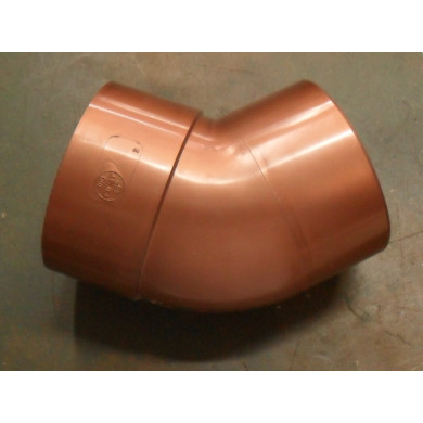 CURVA  IN PP COLOR RAME ROSSO 80   45°