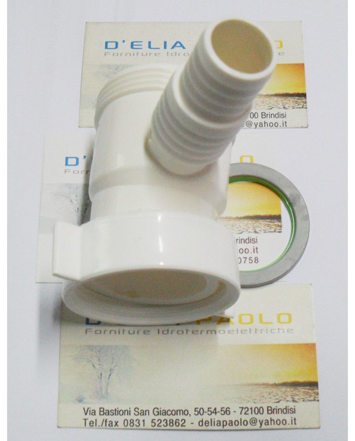 Attacco Lavatrice Sottopiletta Con Deflettore Antiriflusso 1″ 1/2