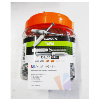 KIT VITI CON TASSELLI  DA 6 MM  BOX DA 300