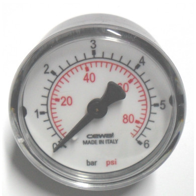 MANOMETRO ATTACCO POSTERIONE 1/4   6 BAR